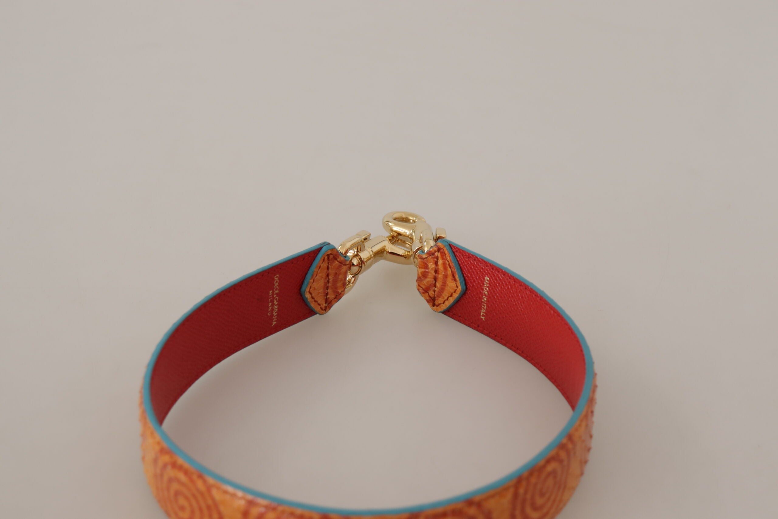 Accessoire bandoulière en cuir orange Dolce &amp; Gabbana Chic