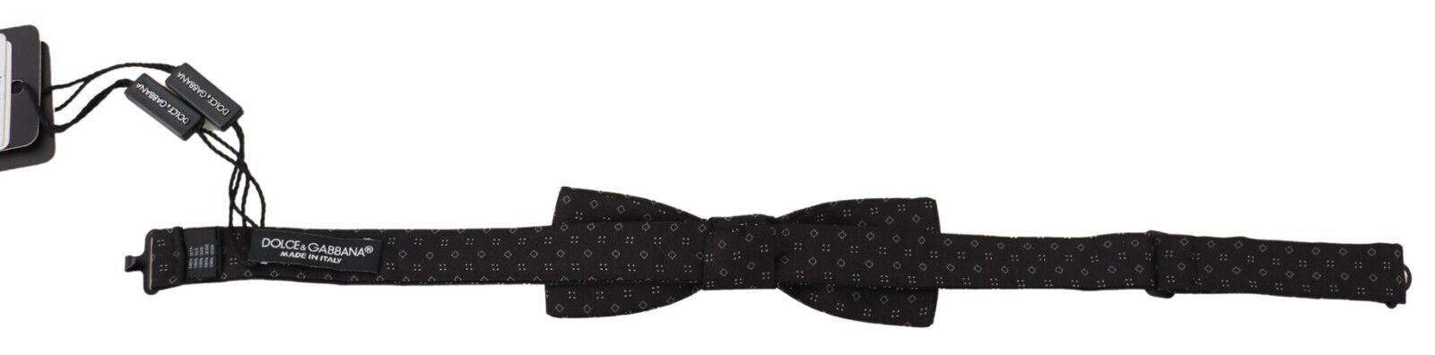 Dolce &amp; Gabbana Nœud papillon noir à motifs en soie exclusif