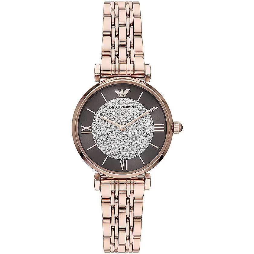 Montre élégante pour femme Emporio Armani de couleur or rose