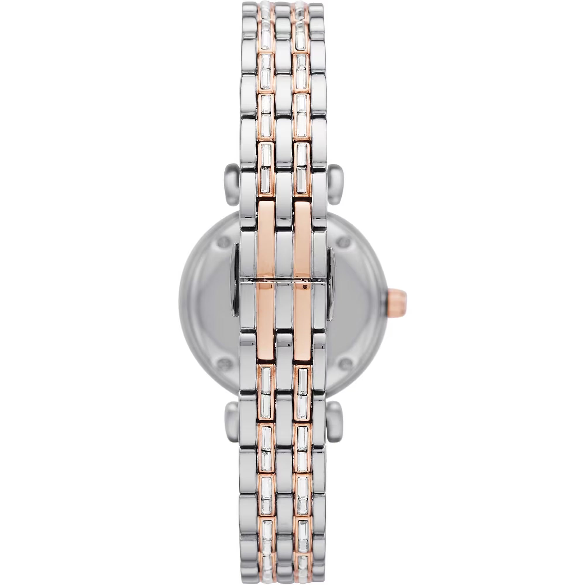 Montre pour femme en acier inoxydable avec cadran argenté élégant Emporio Armani